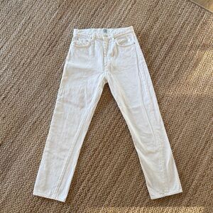 Toteme Twisted Seam White Straight Leg Jeans